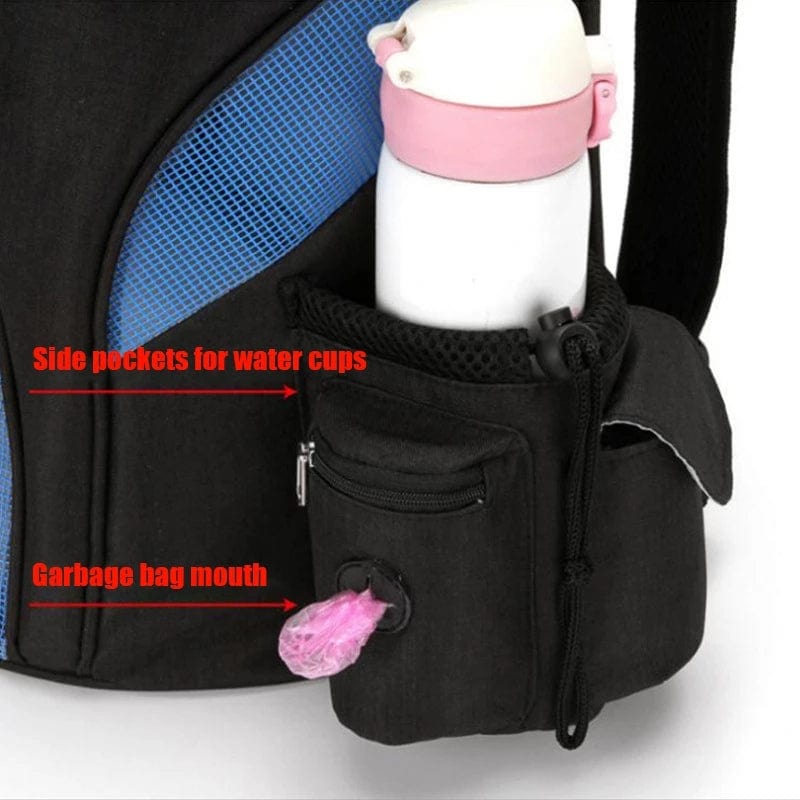 Portable mesh Dog Bag Breathable Dog Backpack Foldable Large Capacity Cat Carrying Bag Portable Outdoor Travel Pet Carrier Cat Casual