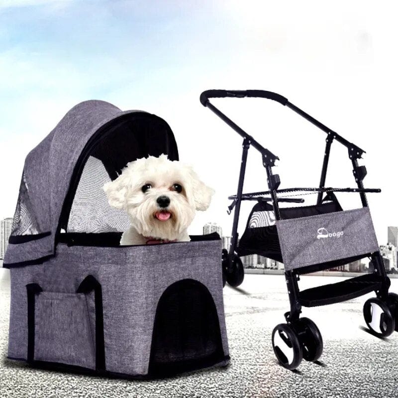 Stroller Folding Dog Large Creative Dog Travelling Cart Carry Bag Dog Walking/Shopping Stroller Fashion Inner Seat Cat Casual