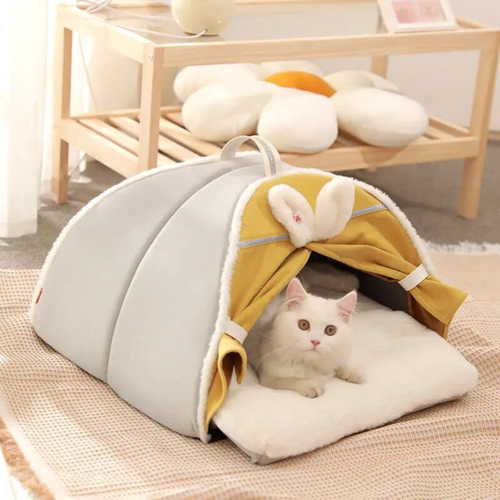 Yellow / S 42x42x30cm Cat Sleeping Tent Cat Casual
