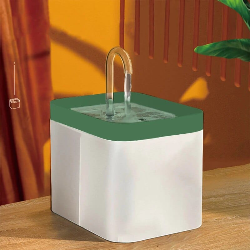 Transparent green / USB Plug Cat Water Dispenser Cat Casual