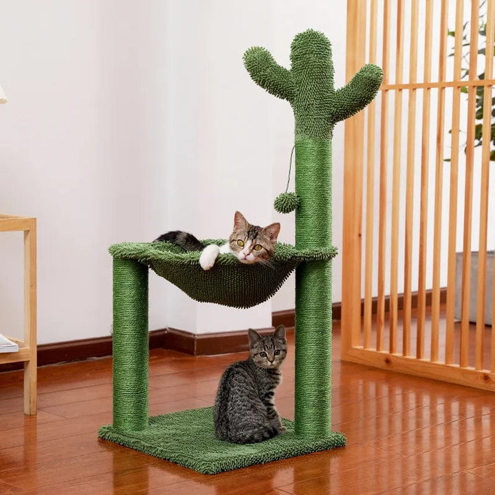 Cute Cactus Pet Cat Tree with Ball Cat Casual