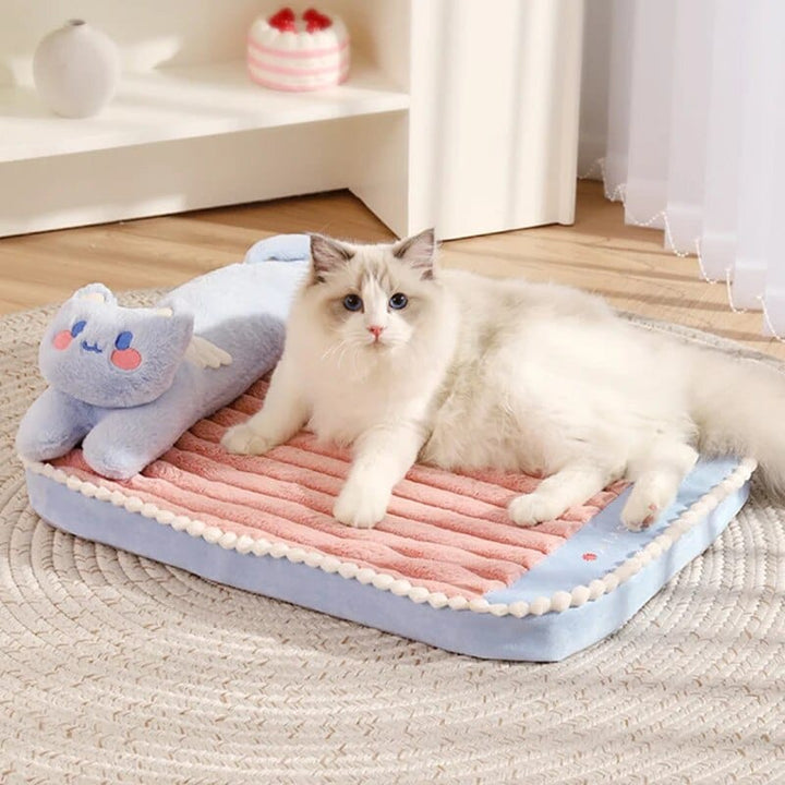 pink blue / 60x45x4.5cm Cute Pink Bed Mat Cat Casual