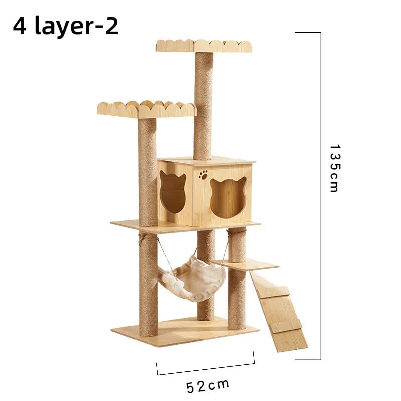 4 layer-2 Multi-layer Wooden Cat Tower Cat Casual