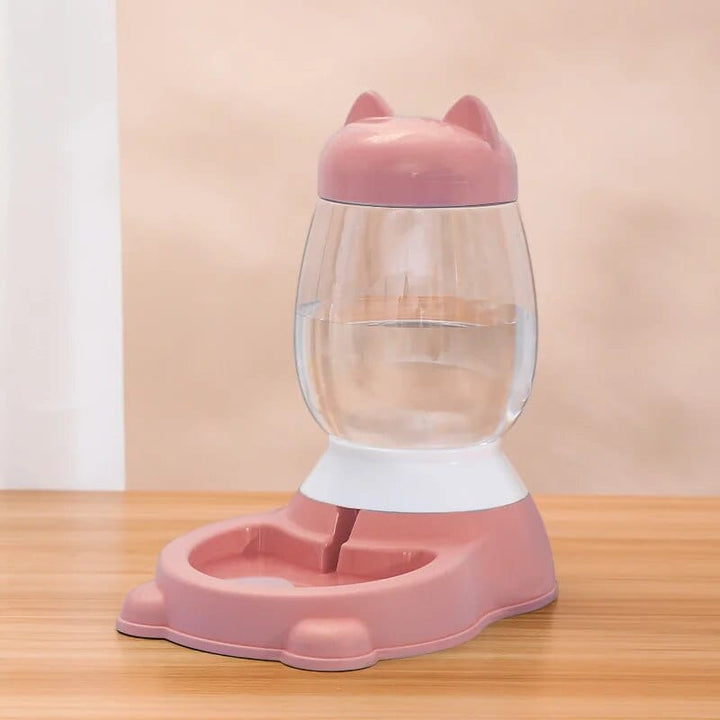 Pink water bowl HOOPET 2022 New Cat Bowl 3 Colors Pet Automatic Feeder Dog Drinking Bowl Dispenser for Puppy Cat Food Water Bowl Pet Accessaries Cat Casual
