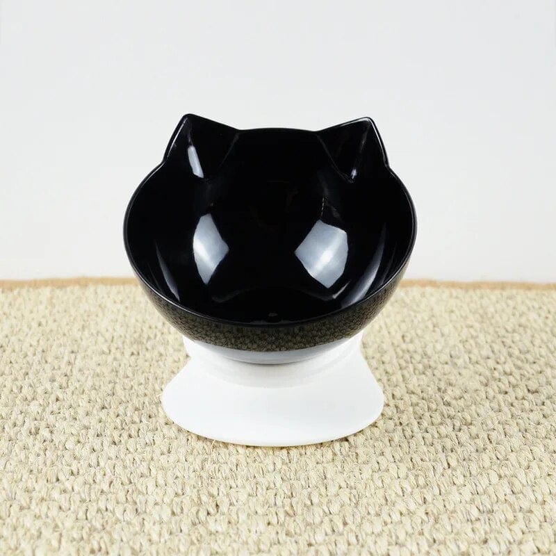 black single Non-slip Double Cat Bowl Dog Bowl Cat Casual