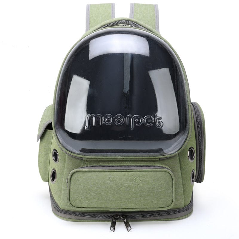 L / green Outdoor Travel Puppy Cat Backpack Carrier Bag Breathable Pet Space Capsule Mascotas Supplies for Cats Goats transporter Cat Casual