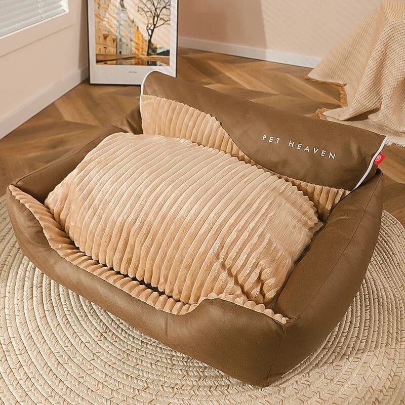 brown / L Padded Cat Bed Cat Casual