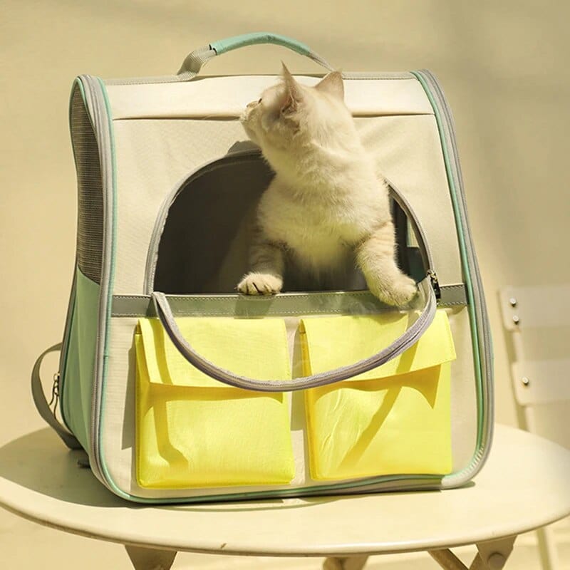 HOOPET Cat Bag Going Out Portable Cat Backpack Shoulder Pet Schoolbag Anti-stress Dog Going Out Large-capacity Cat Space Capsule Cat Casual