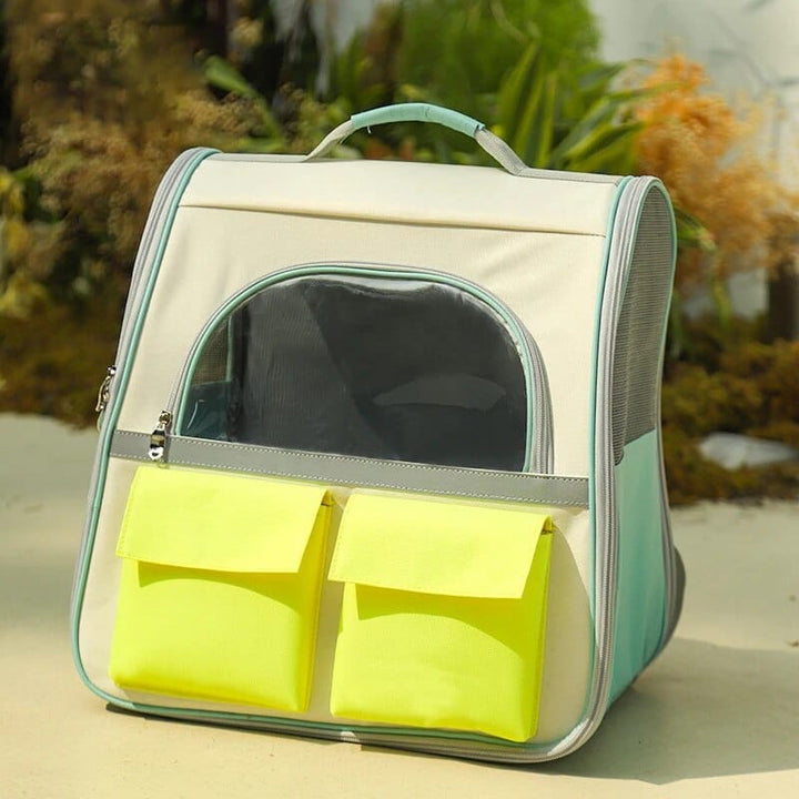 green HOOPET Cat Bag Going Out Portable Cat Backpack Shoulder Pet Schoolbag Anti-stress Dog Going Out Large-capacity Cat Space Capsule Cat Casual